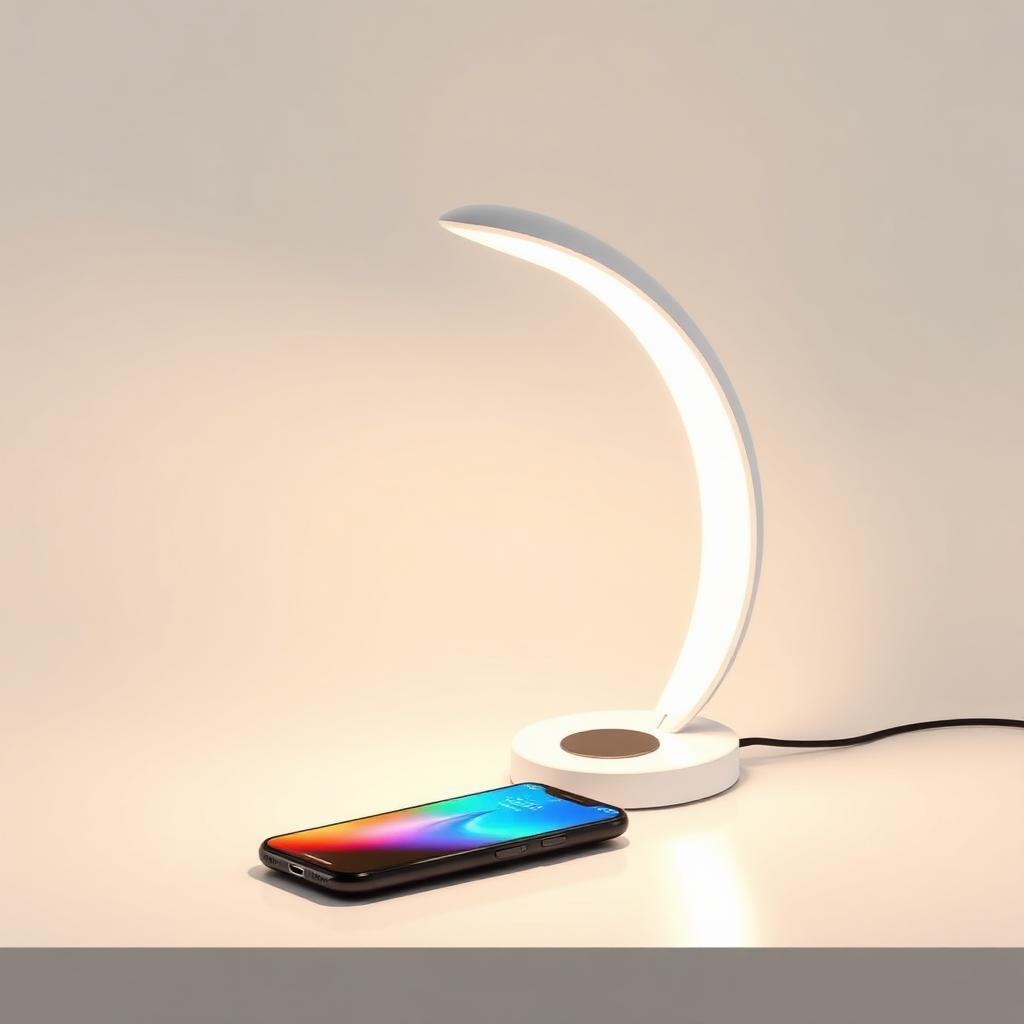 Lampada LED con Ricarica Wireless